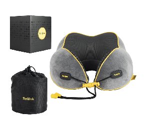 כרית צוואר Memory Foam לנסיעות מבית Rollink