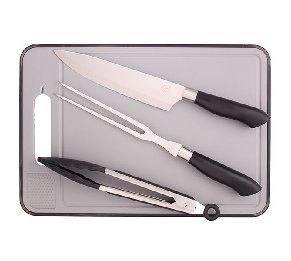סט 4 חלקים למטבח Comida עם משטח הפשרה וסכין שף