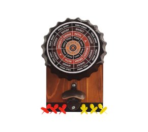 משחק קליעה למטרה מגנטי על בסיס לוח עץ