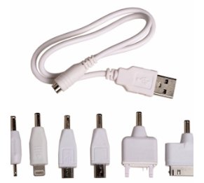 כבל USB + סט 6 מתאמים