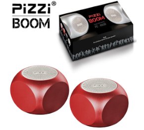 זוג רמקולים בלוטוס PiZZI BOOM עוצמתיים 5WX2