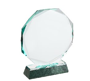 מגן הוקרה קריסטל יוקרתי עם בסיס אבן