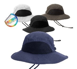 כובע ספארי רחב שוליים ממותג