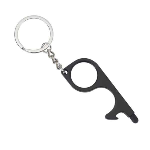 מחזיק מפתחות רב־שימושי ללא מגע כף יד לפתיחת דלתות, בקבוקים ולחיצה על כפתורי מעלית.