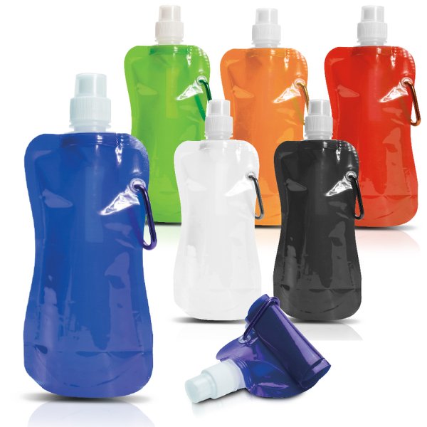 בקבוק שתייה מתקפל 500 מ״ל עם שאקל ממותג